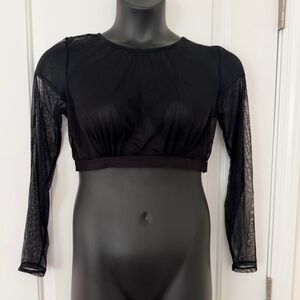 NWT Torrid Size 1 Black Sheer Sleeve Top Arm Tights
